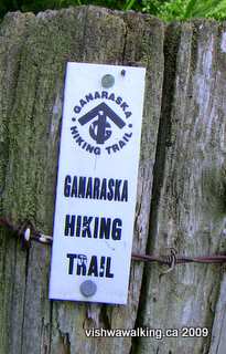 Ganaraska Trail, sign at sylven Glen