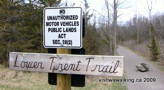 Lower Trent Trail sign, north of Frankford