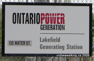 Lakefield, Ontario Power Generation sign