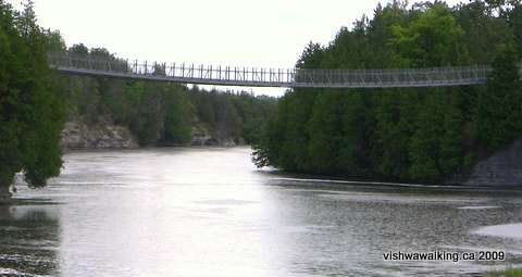 Trans Canada trail, Ranney Suspension Bridge over the Trent River, Campbellford