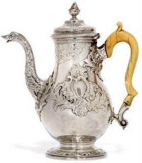 silver coffee pot