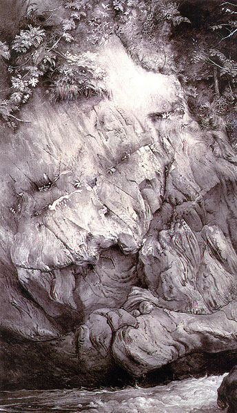 John Ruskin, Study of Gneiss Rock, 1853. Ashmolean Museum, Oxford, England John Ruskin, Study of Gneiss Rock, 1853. Ashmolean Museum, Oxford, England