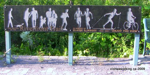 Grand Junction Railway, sign on south side of the bridge over the Moira River