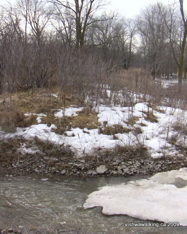 water near airport and hickory roads and abandoned rr