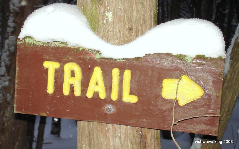 Vanderwater trail sign
