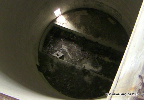 Lakefield cement plant-looking down into a silo