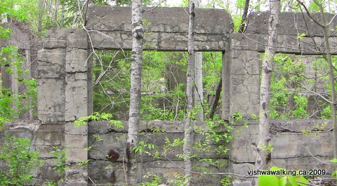 Marlbank cement plant, cement walls