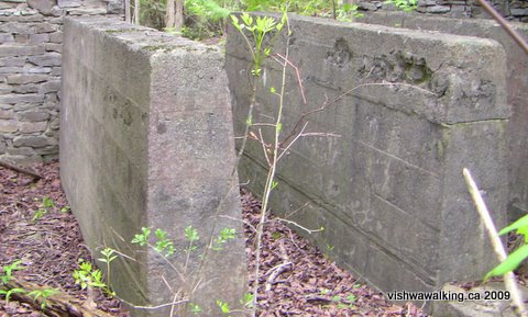 marlbank cement plant, cement slabs inside building