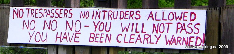 east of napanee, ontario: "No, no no, you will not pass"