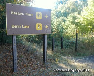 Sign at the start of the Eastern Pines Backpacking Trail