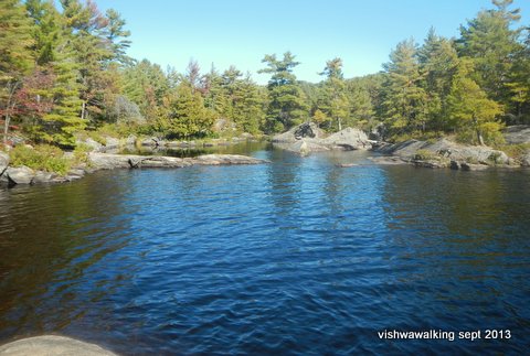algonquin - looking south from the jacuzzi to the falls