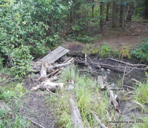 algonquin, highland backpacking trail, connecting ling, broken bridge