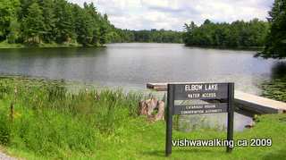 Rideau Trail, Elbow Lake, launch at Salmon Lake Road