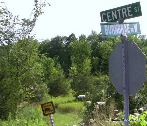 Trans Canada Trail, Centre and Burnbrae, start of trail through Ferris Park.