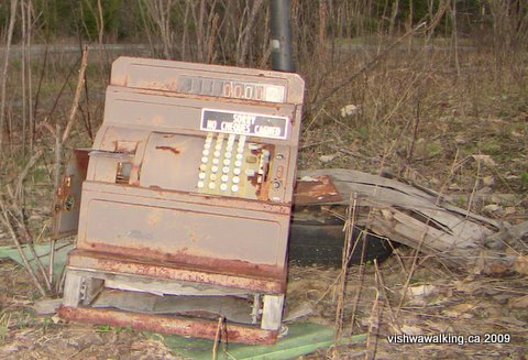 transcan, kilometre 68 east of Kaladar, cash register